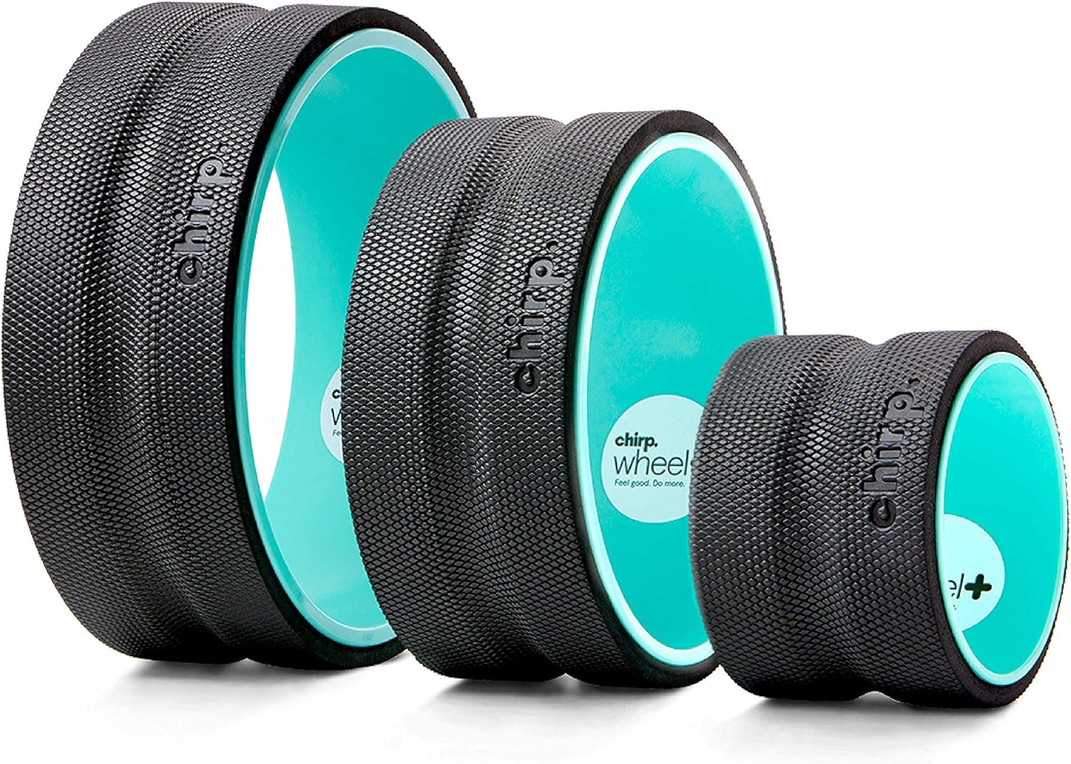 Chirp Wheel+ Foam Roller for Back Pain Relief, Muscle Therapy, and Deep Tissue Massage Pack of 2