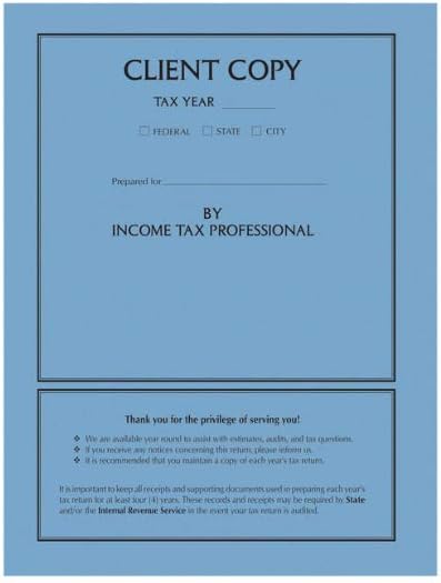 Client Copy Tax Folder Cream, 50/Pk Pack of 2