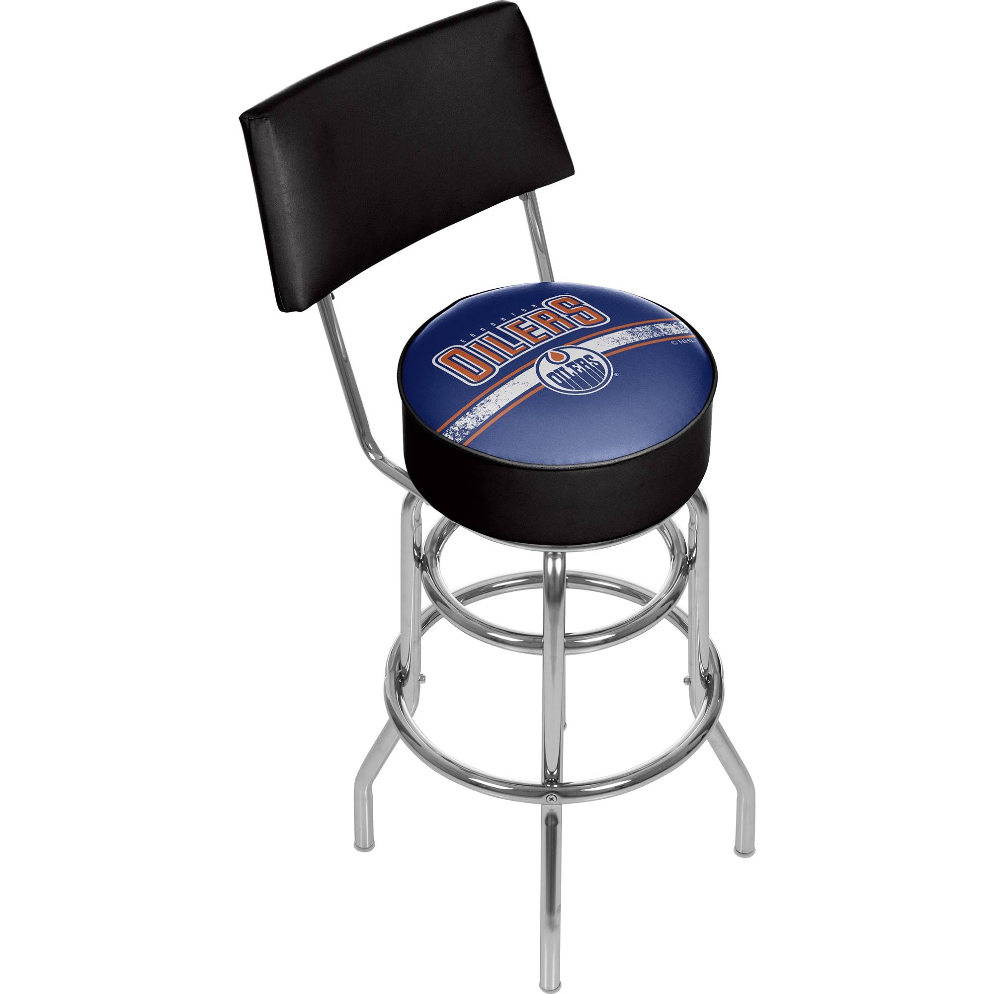 NHL Edmonton Oilers Swivel Bar Stool with Back
