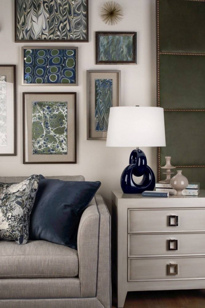 Robert Abbey Fusion Table Lamp - Peacock