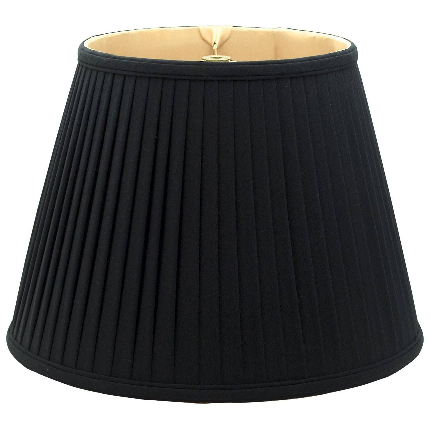 Royal Designs Empire Side Pleat Basic Lamp Shade, Black/Gold 12 x 20 x 15 - Color