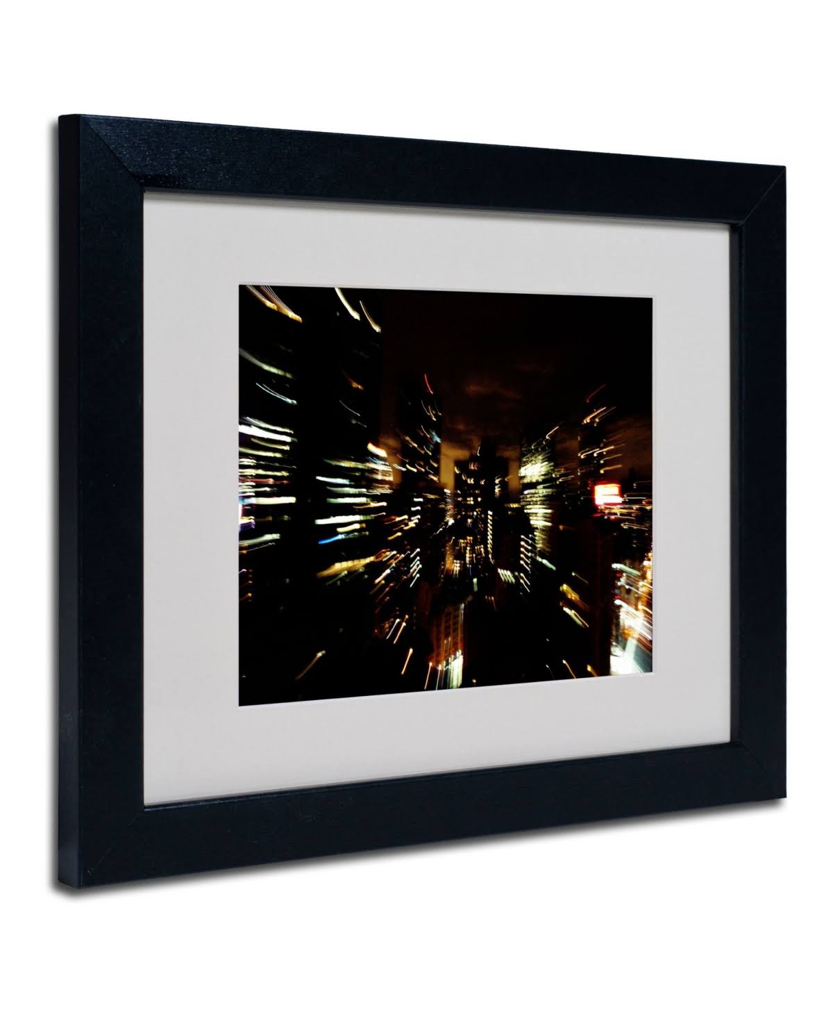 Trademark Fine Art Ariane Moshayedi 'City Lightshow' Matted Art Black Frame 11x14 Inches