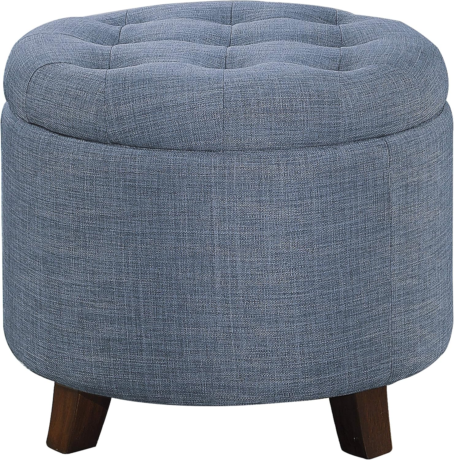 Lexicon Avon Round Tufted Fabric Storage Accent Ottoman, 20