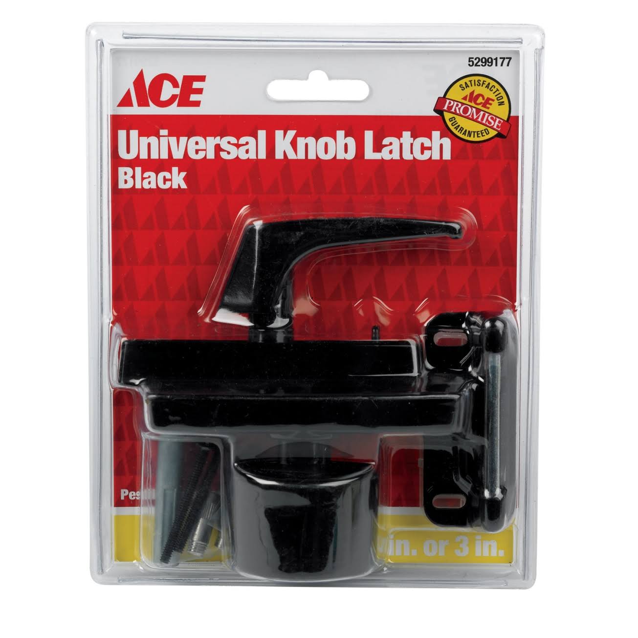 Ace Black Steel Universal Knob Latch 1