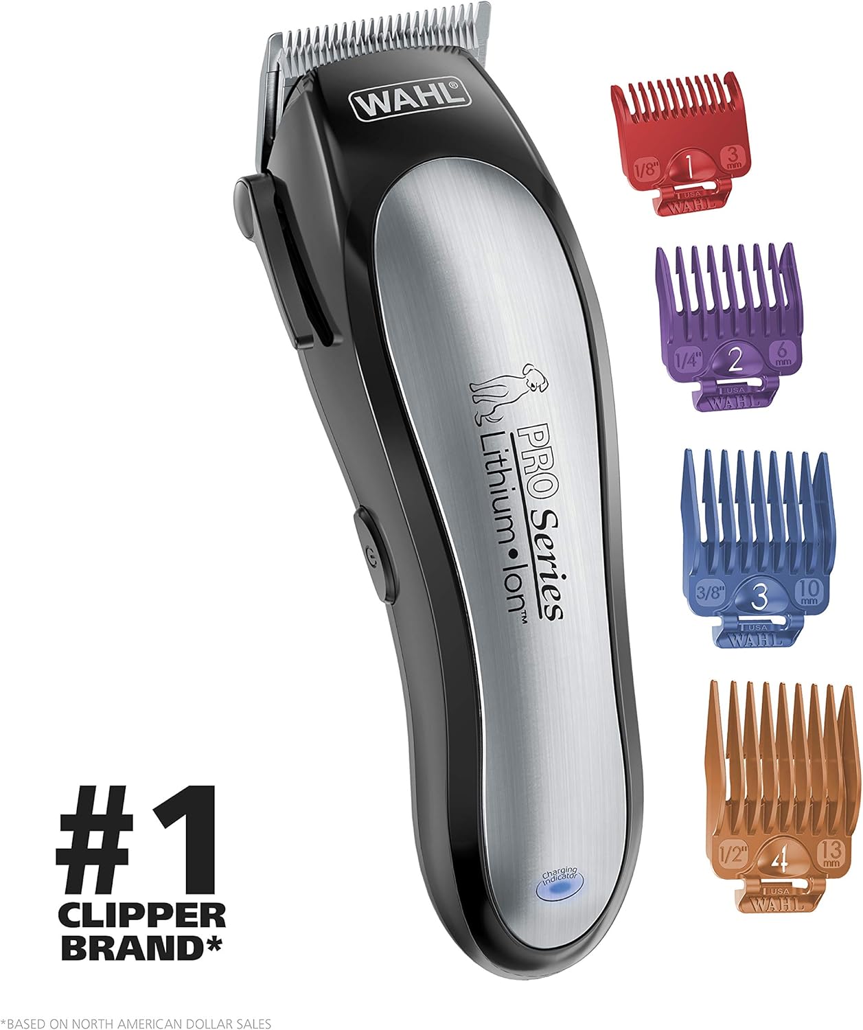 Wahl Lithium Ion Pro Series Cordless Animal Clippers – Rechargeable, Quiet, Low Noise, Heavy-Duty, Electric Dog & Cat Grooming Kit for Small & Large Breeds with Thick to Heavy Coats – Model 9766,Black and Silver Pack of 2