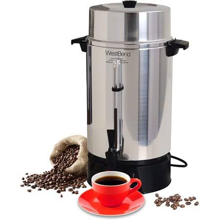 33600 Highly Polished Aluminum Commercial Coffee Urn Features Automatic Temperature Control Large Capacity with Quick Brewing Sm
