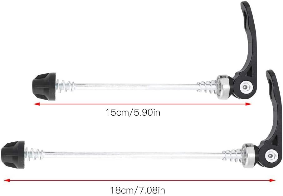 Wheel Hub Front and Rear Skewers Quick Release Clip Bolt Lever for Road Mountain Bicycle Pack of 2