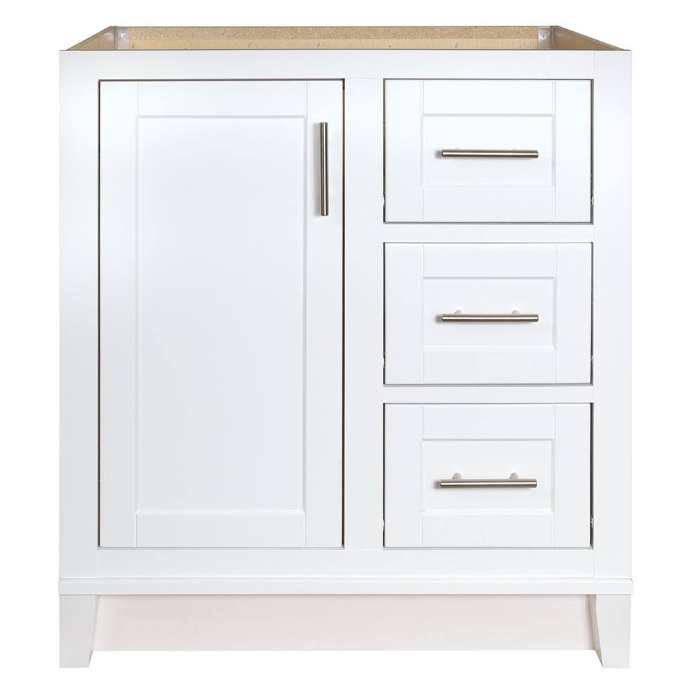 Glacier Bay Kinghurst 30 in. W x 21 in. D x 33.5 in. H Bathroom Vanity Cabinet Only in White