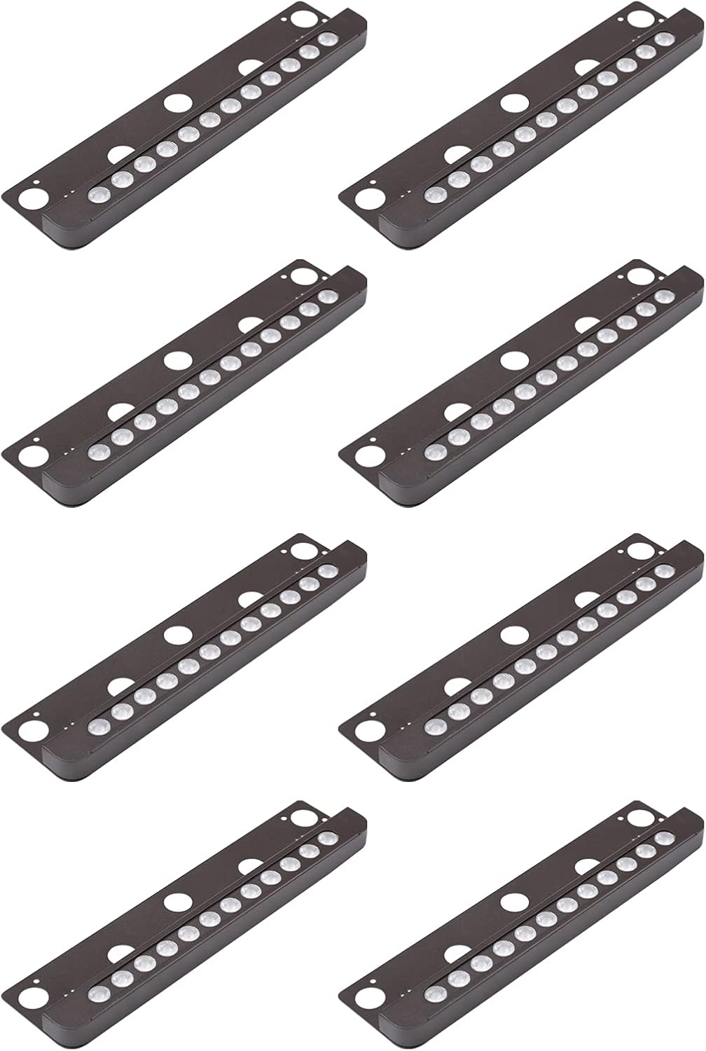 Wapiti 12 Inch 6W LED Hardscape Lightings,8 Pack Outdoor Retaining Wall Lights,IP65 Waterproof 12V AC/DC Low Voltage 2700K Soft White Outdoor Step Lights,Hardscape Paver Light ETL Listed