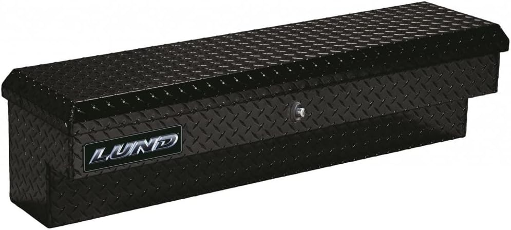 Lund Specialty Storages Box Universal Aluminum - Black | Dim A: 48; Dim B: 8; Dim C: 11.5; Dim D: 11.5; Dim E: 5.25; Dim F: 4.25