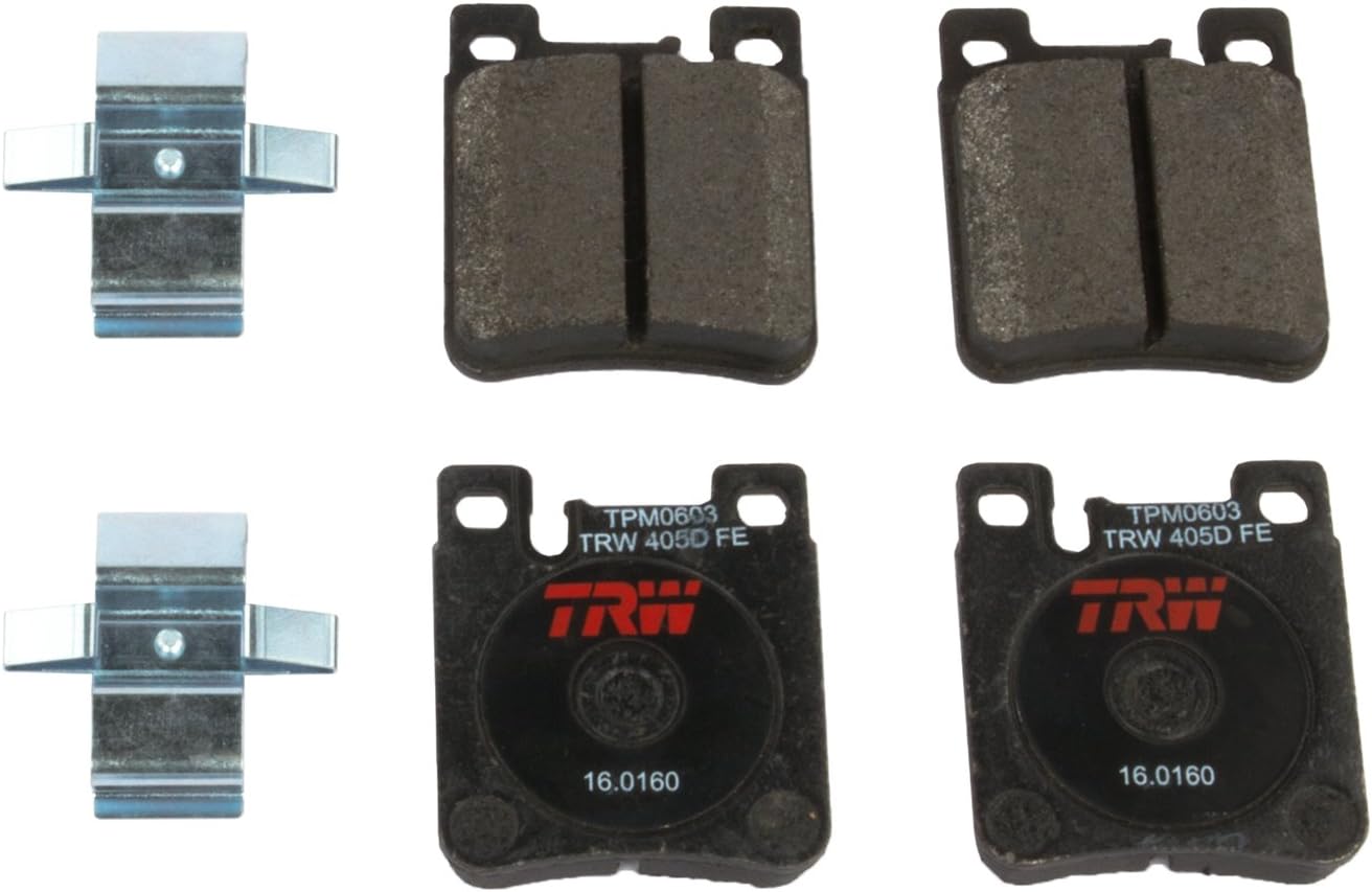 TRW Automotive TPM0603 Disc Brake Pad Set for Mercedes-Benz E320: 1995-2003 and other applications Rear, black