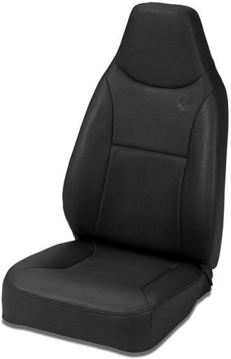 Bestop 39436-15 Black Denim Trailmax II Standard Front Seat - Jeep 1976-2006 CJ7 & Wrangler; 1997-2002 Requires Adapter 51256; 2003-2006 Requires Adapter 51245 Driver/51248 Passenger