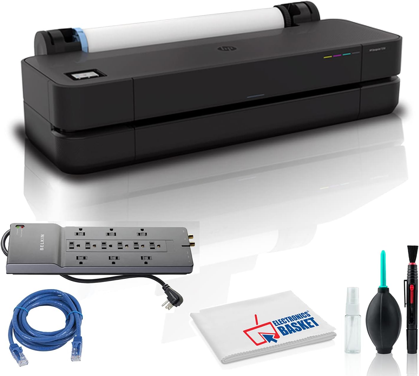 Hewlett Packard DesignJet T250 Large Format Compact Wireless Plotter Printer - 24