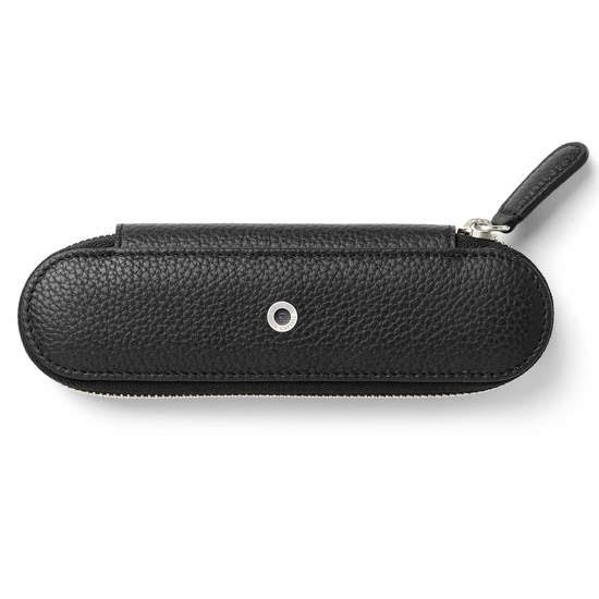 Black Graf Von Faber-Castell Cashmere Pen Case with Zip for Two