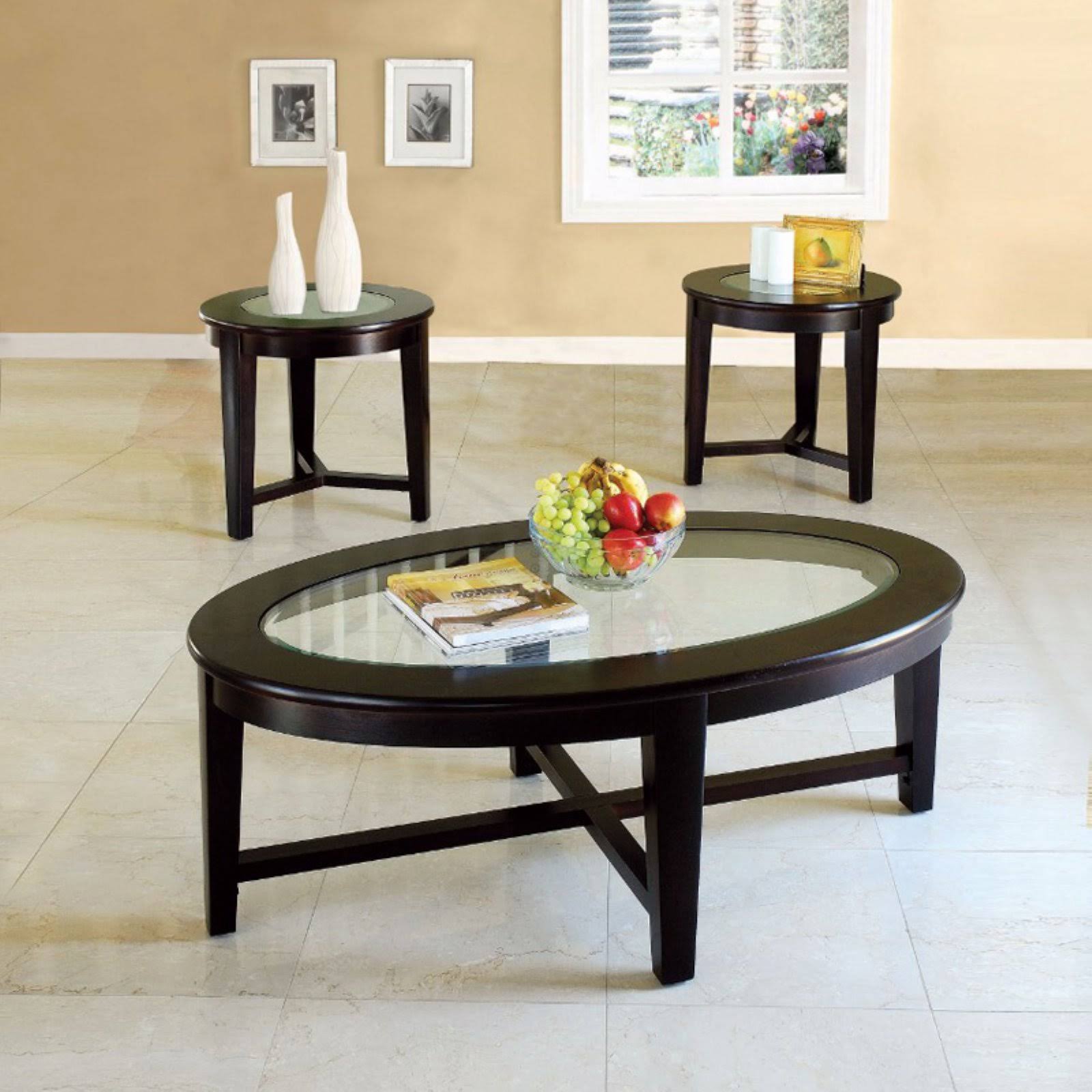 Benzara - Coffee/End Table Set, Espresso Brown, Pack of 3 Pieces