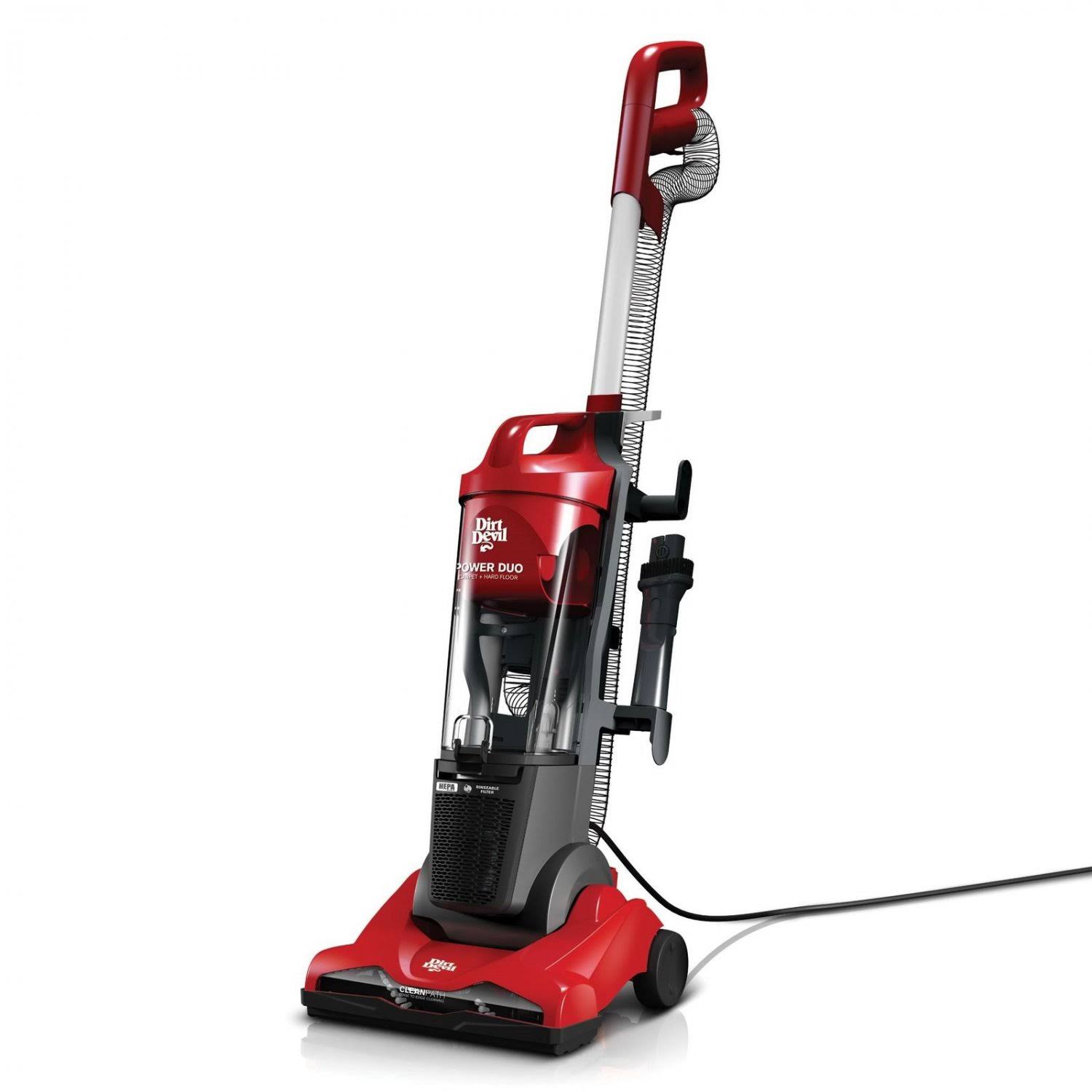 Dirt Devil Power Duo Carpet and Hard Floor Cyclonic Bagless Corded Upright Vacuum UD20125B