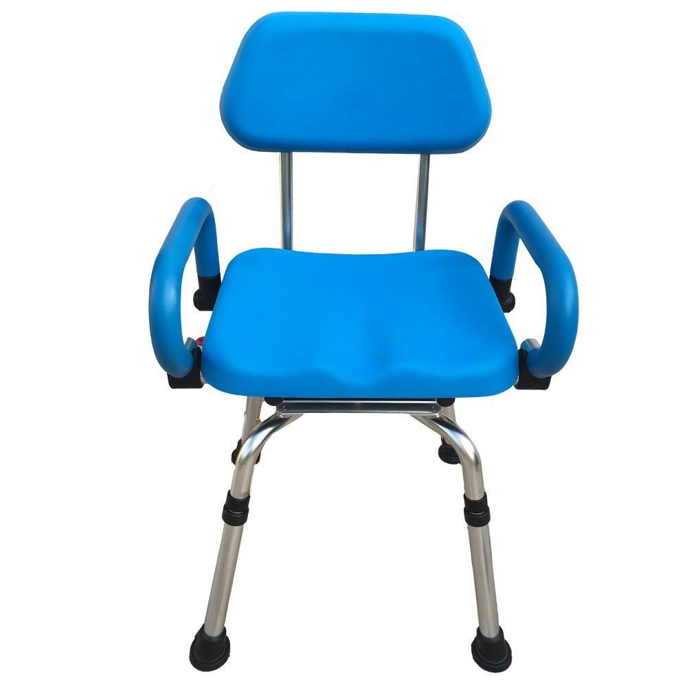 Platinum (White) Health Revolution Pivoting Bath Shower Chair with Padded Back and Arms