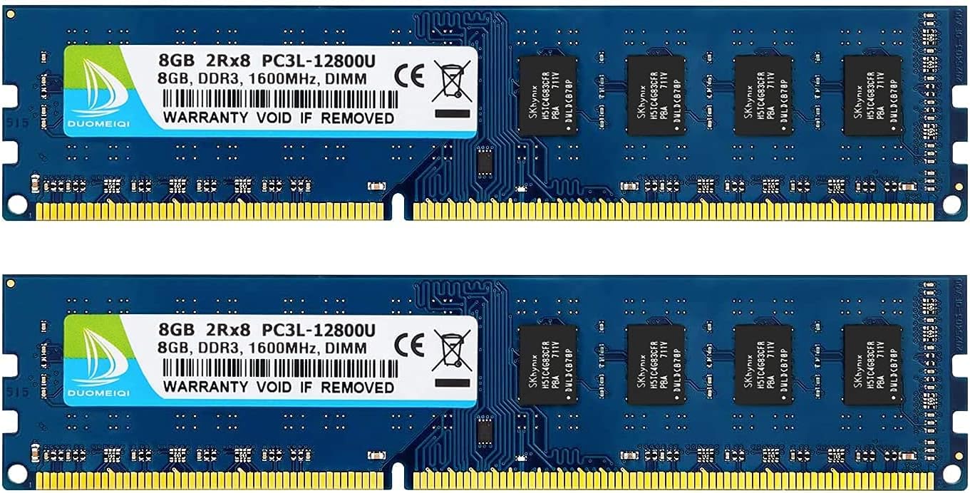 DUOMEIQI 16GB RAM Kit ( 2 x 8GB) DDR3L / DDR3 RAM 16GB 1600MHz SODIMM RAM PC3L / PC3-12800 2Rx8 1.35V /1.5V Non-ECC Unbuffered Laptop Memory Notebook RAM Module Pack of 2
