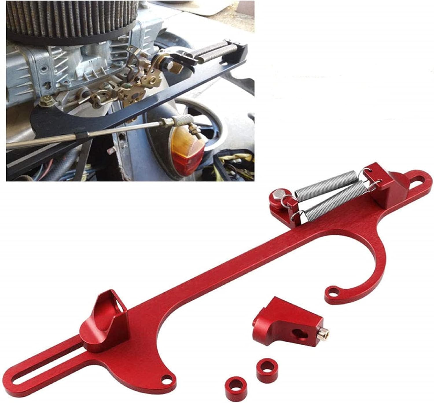 TangXSTAR Throttle Cable Bracket 4150 4160 Series Throttle Brackets Billet Adjustable Red Aluminum