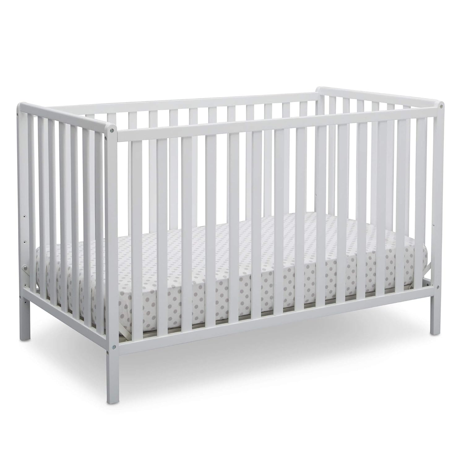 Delta Children Heartland 4-in-1 Convertible Crib, Grey , 54.25x29.5x35 Inch (Pack of 1)