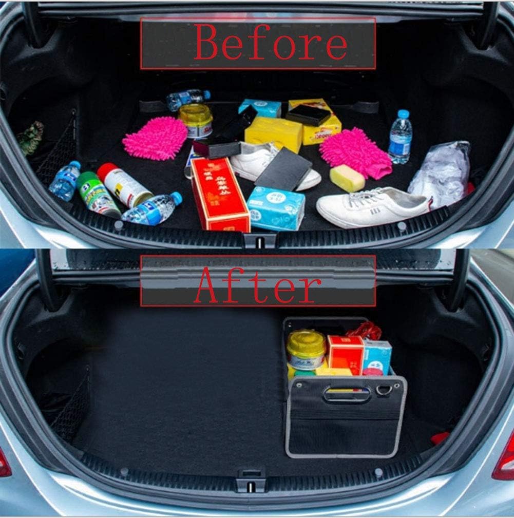 Auto Trunk Organizer Collapsible Cargo Storage Container Black for Jaguar F-Pace F-type XF XJ XE