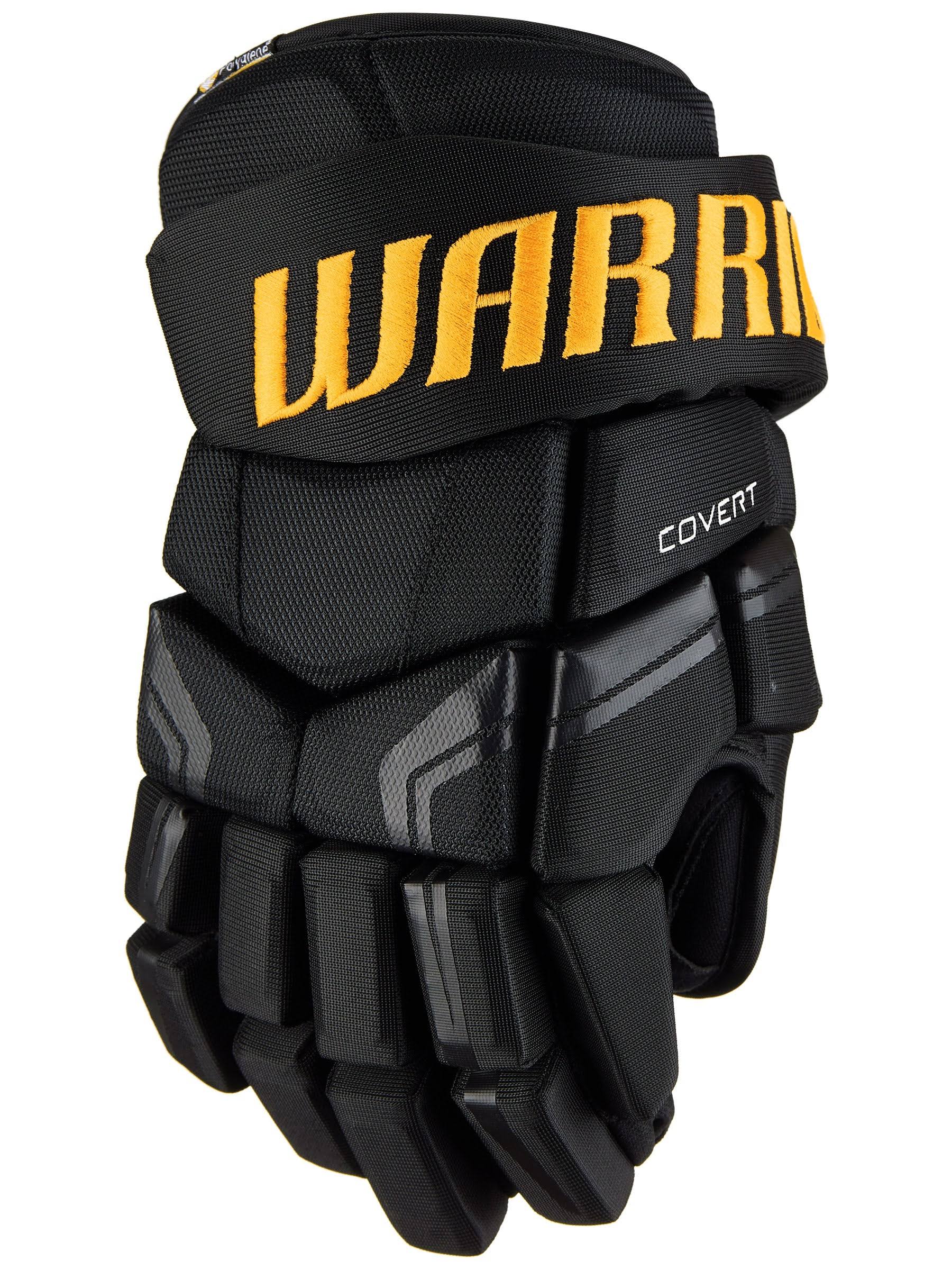 Warrior Covert QRE4 Hockey Gloves - Junior - Black/Sport Gold - 11.0