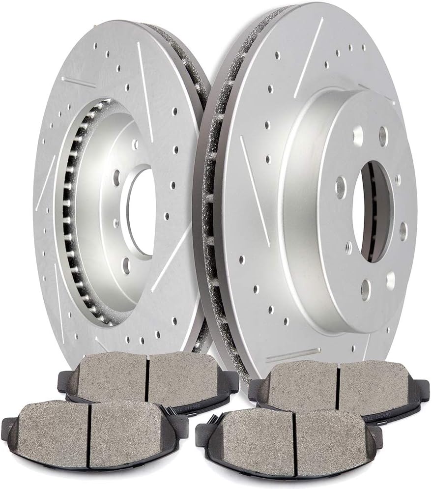 SCITOO Brake Kit Front Brake Rotors and Ceramic Brake Pads fit for 1997-2005 for Acura EL,1996-2005 for Honda Civic,2010-2014 for Honda Insight