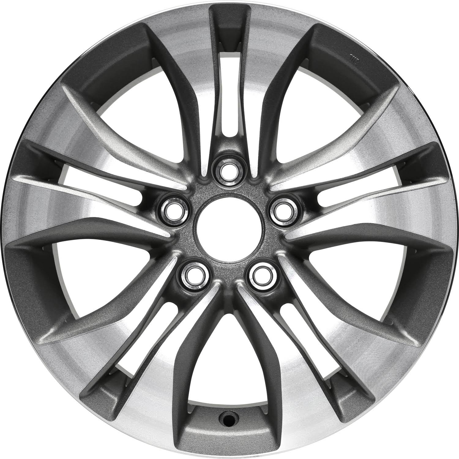CCI ALY64046U30N Double 5-Spoke Machined and Dark Charcoal 16x7 Alloy Factory Wheel Replica