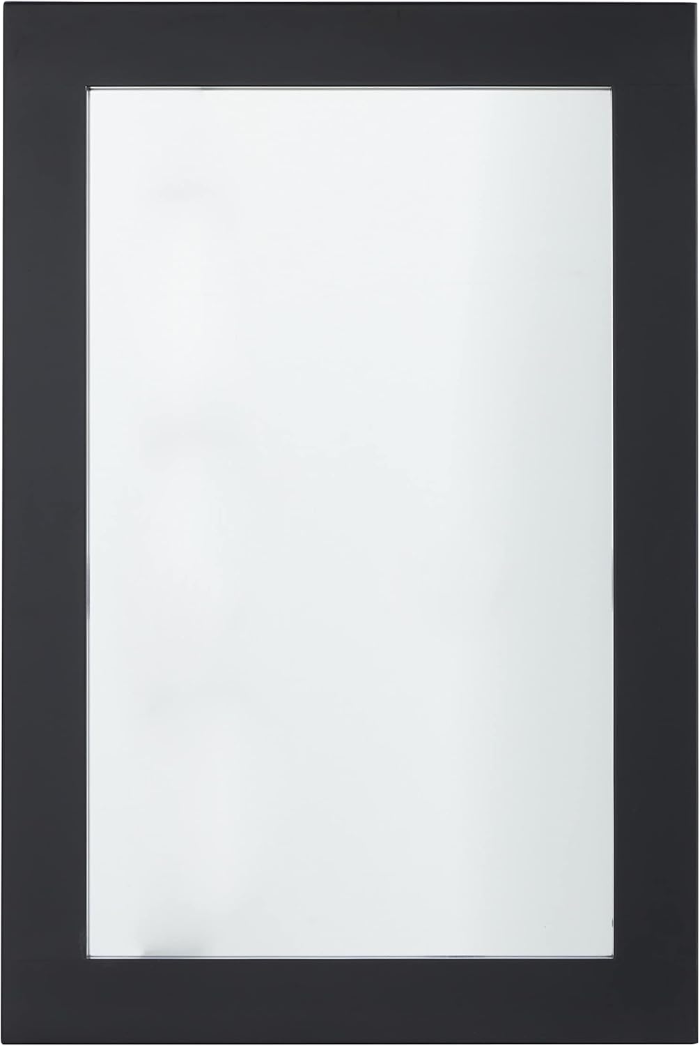 Deco 79 Contemporary Wood Wall Framed Mirror for Bedroom, Bathroom Or Entryway, Over Mantel, Couch or Console Table, 24