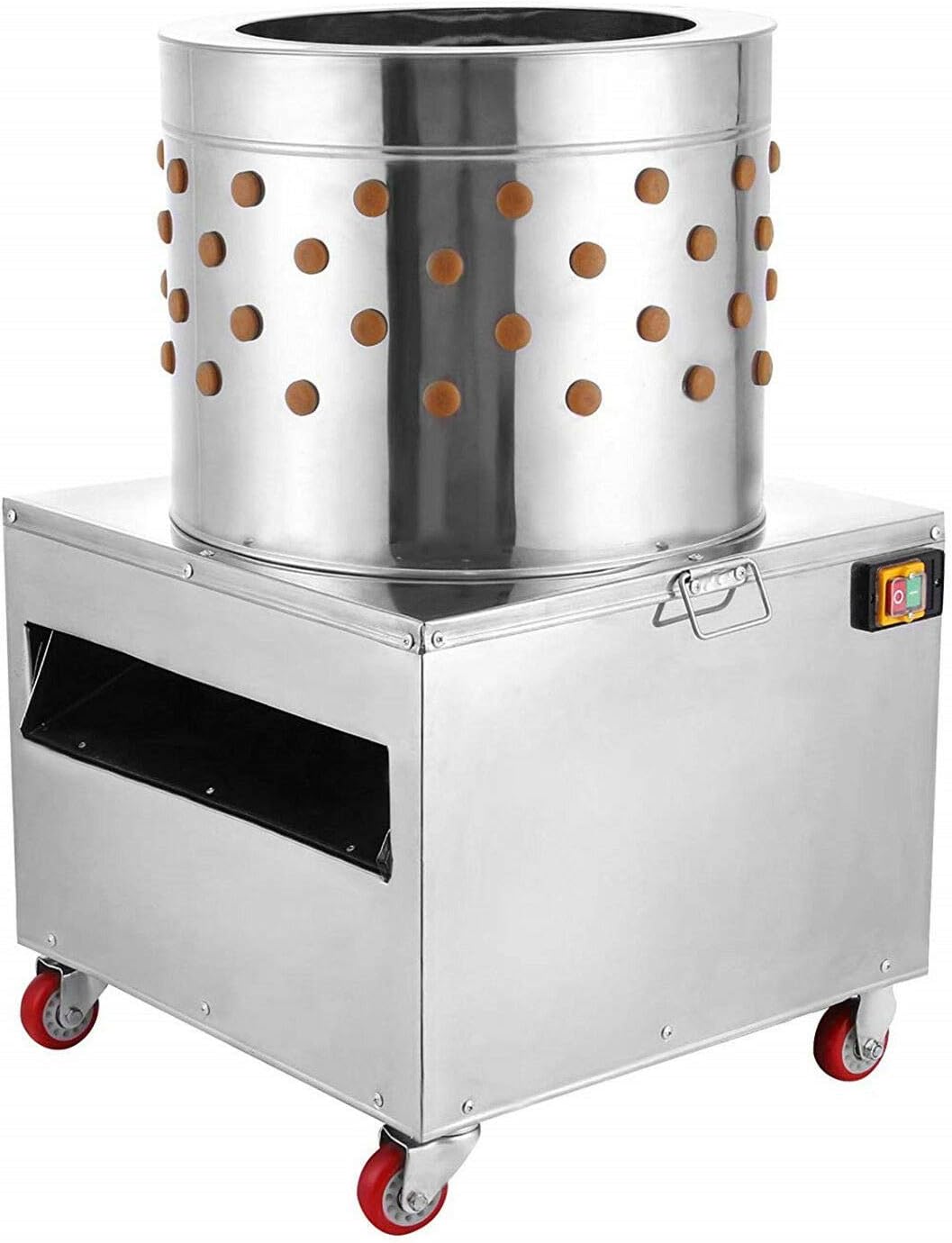 AiQueen 2HP 110V Stainless Steel 20 Inch Chicken Plucker Machine,Plucking Machine De-Feather,1500w 275r/min