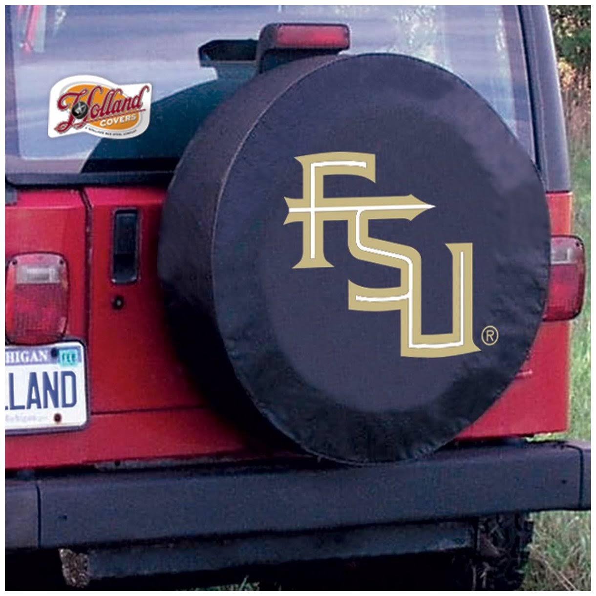 Holland Florida State Script Tire Cover Black