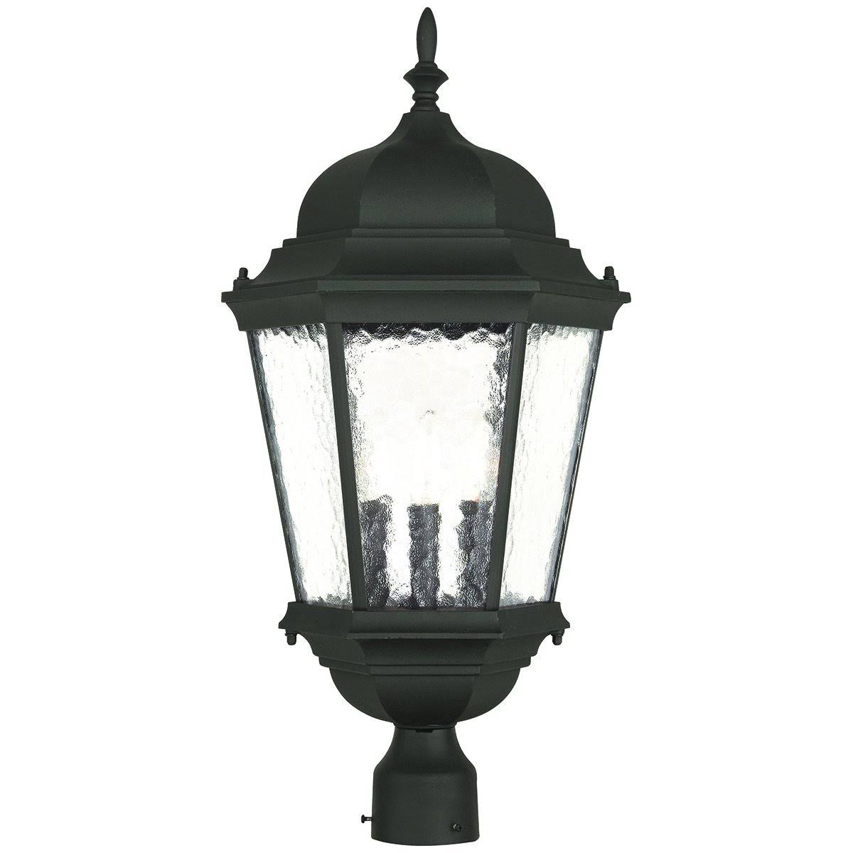 Livex Lighting 75468-14 Hamilton 3-Light Outdoor Post-Top Lantern, Textured Black