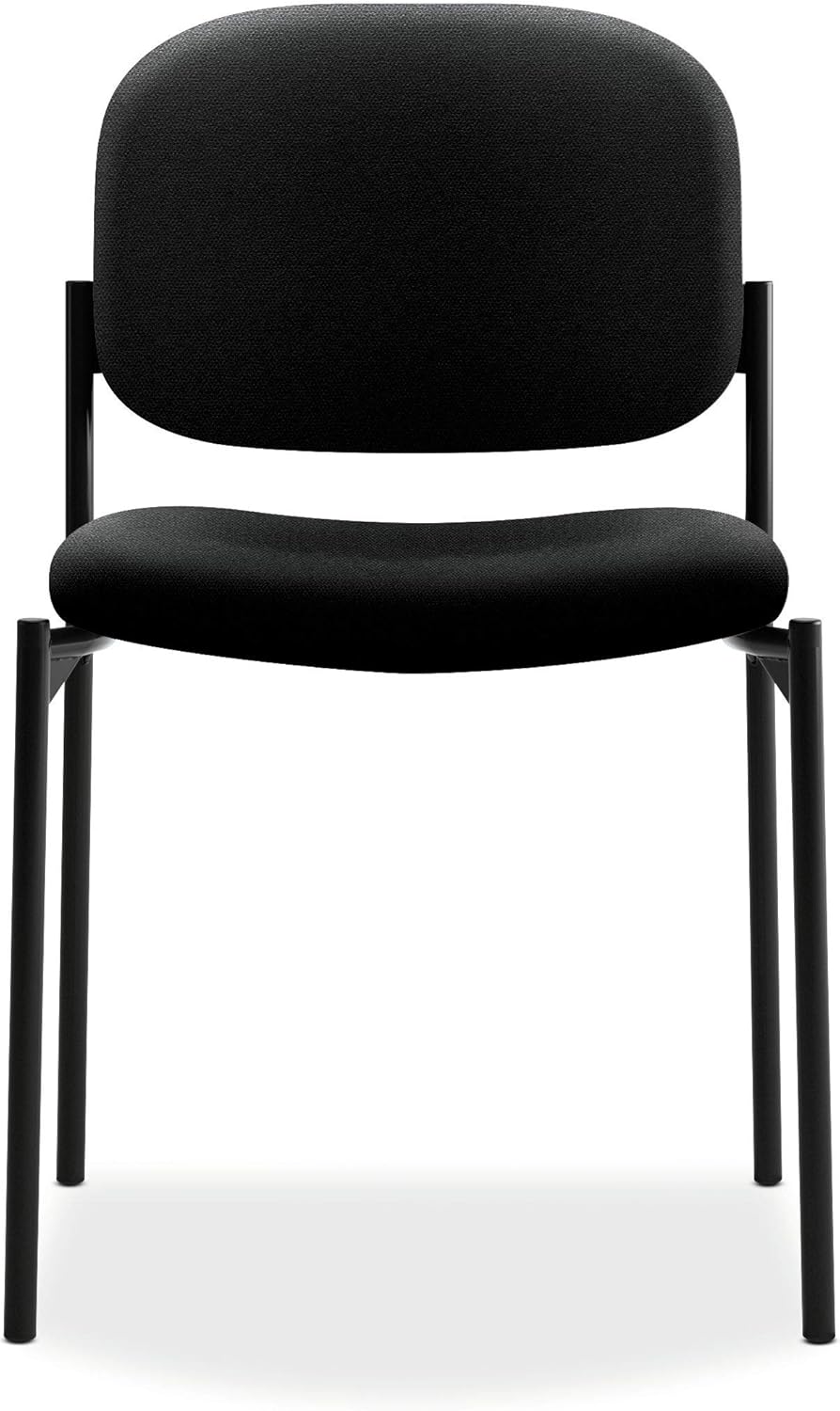 HON Scatter Armless Stacking Guest Chair, Black