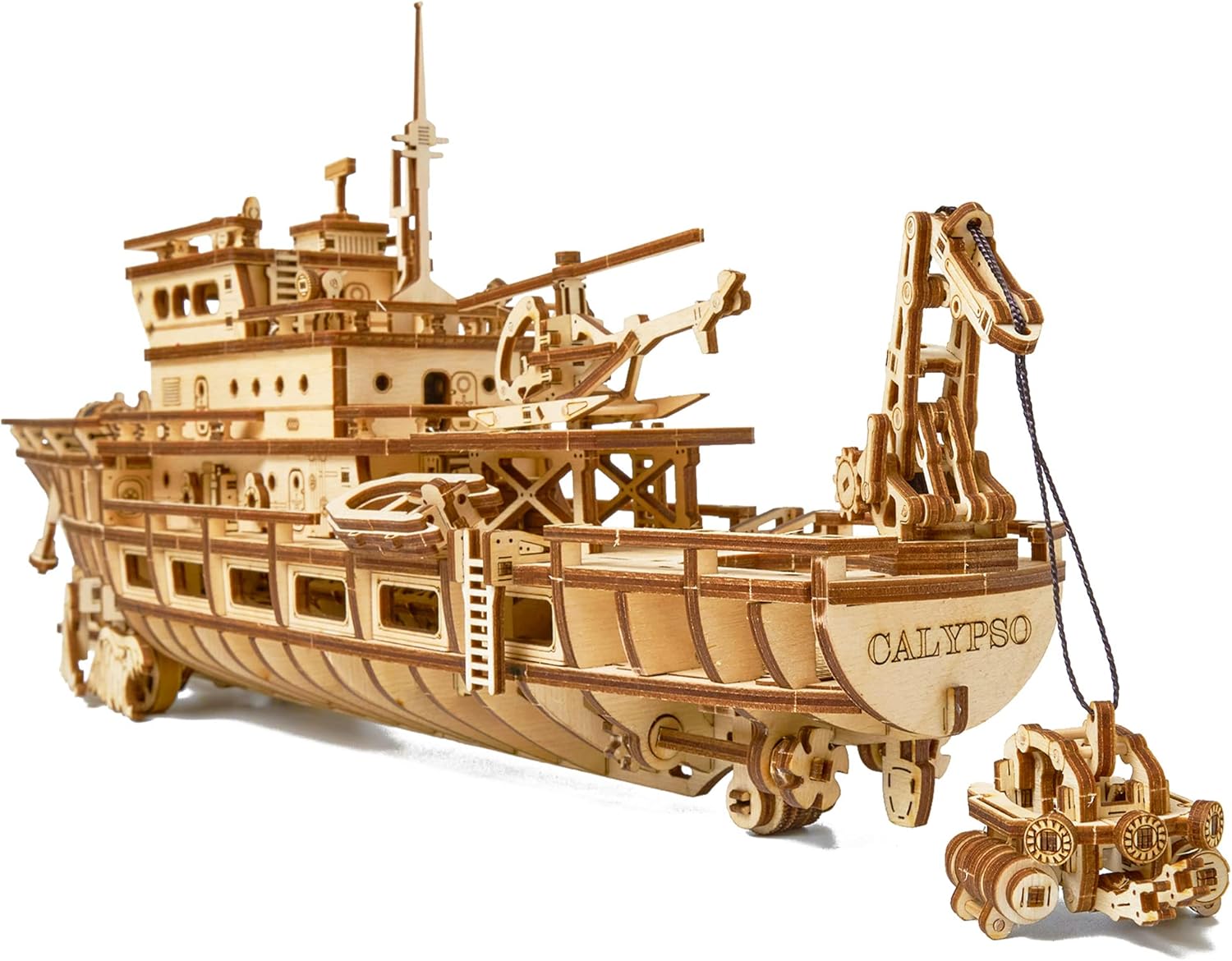 Wood Trick Yacht Mechanical 3D Wooden Puzzles for Adults and Kids to Build - Rides up to 8 ft - Model Kits for Adults - DIY Wooden Models for Adults to Build