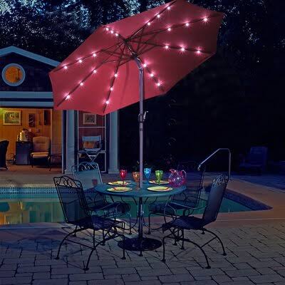 Fabienne Beach Sunbrella Umbrella Arlmont u0026 Co. Fabric Color: Red