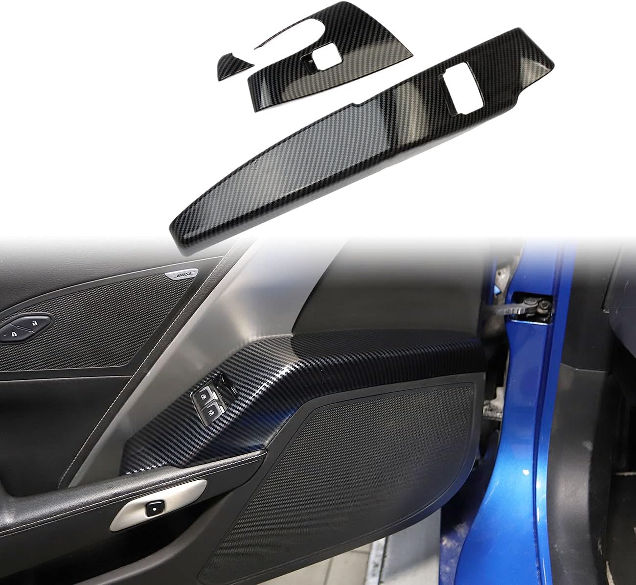 Carbon Fiber Window Lift Trim Switch Panel Decorations for Chevrolet Corvette C7 2014-2019 Accessories