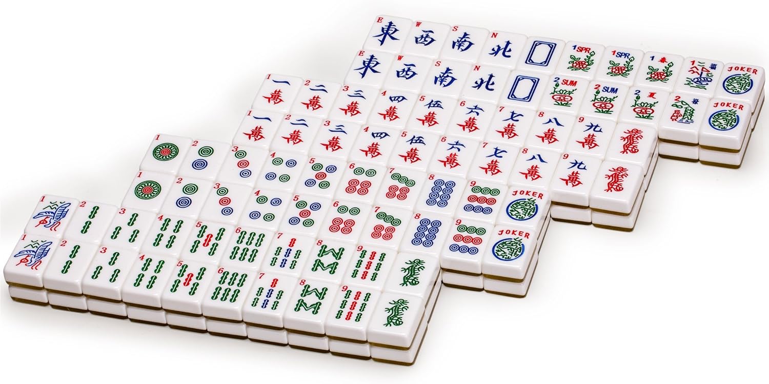 Yellow Mountain Imports Set of 166 American Mahjong Tiles - Golden Fortune Pack of 2
