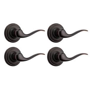 Kwikset Tustin Venetian Bronze Passage Hall/Closet Door Lever (4-Pack)