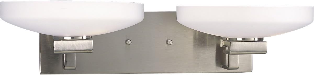 Progress Lighting P3150-09 4-Light Thomasville Bath Bracket with Etched Opal Glass, Brushed Nickel