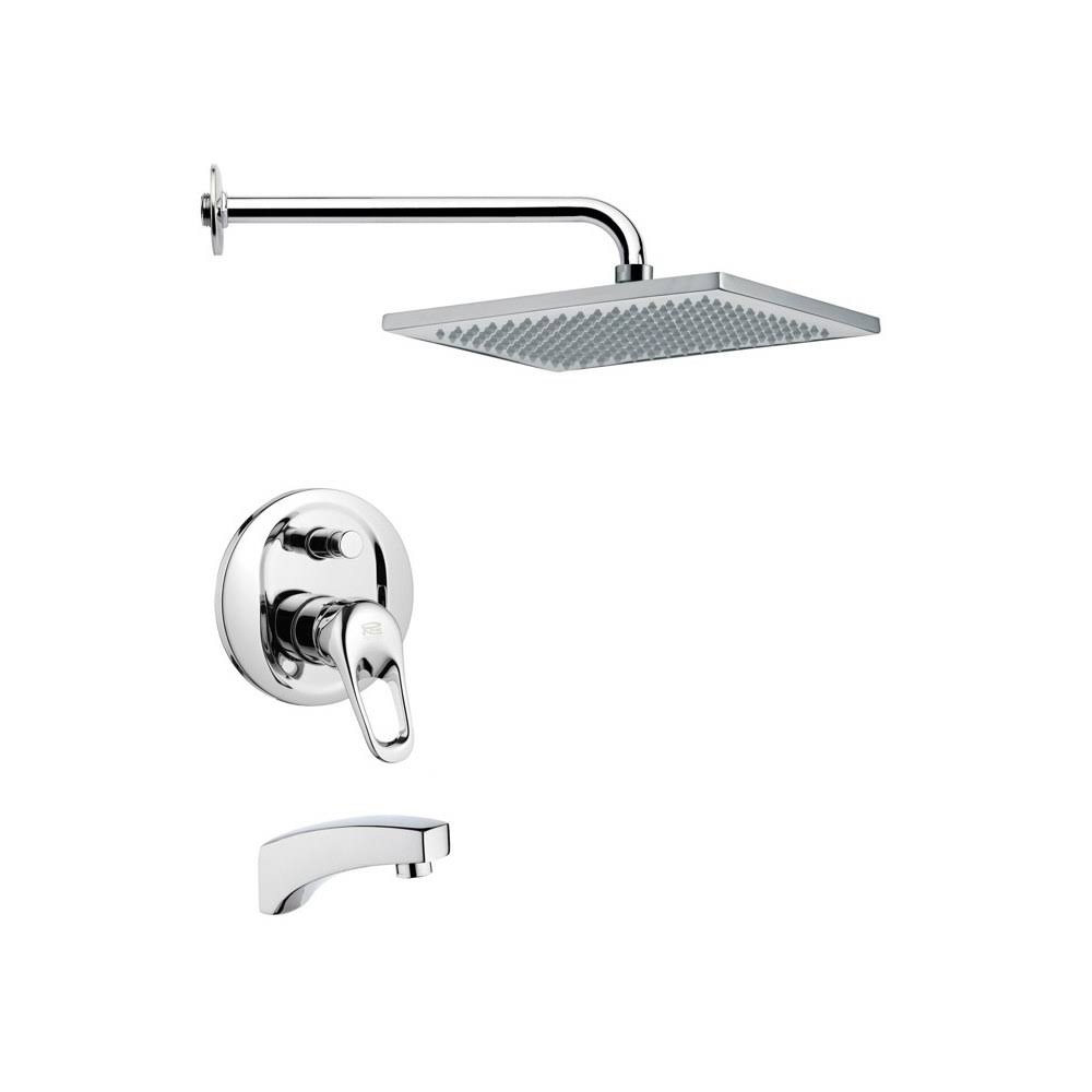 Nameeks TSF2118 Remer Shower Tub and Shower Trim Package with Single - Chrome