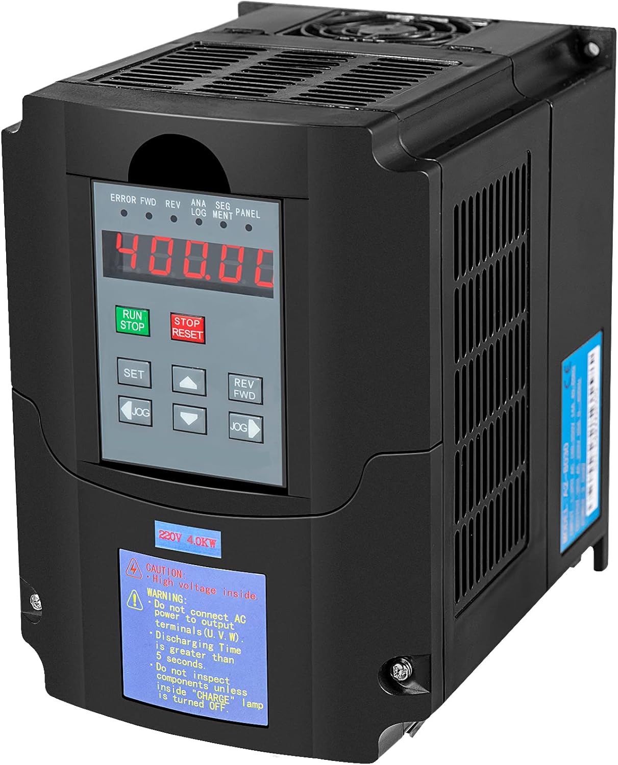 Mophorn 220V 4KW VFD Variable Frequency Drive CNC VFD Motor Drive Inverter Converter for CNC Router Milling Machine Spindle Motor Speed Control (220V2/4KW VFD)