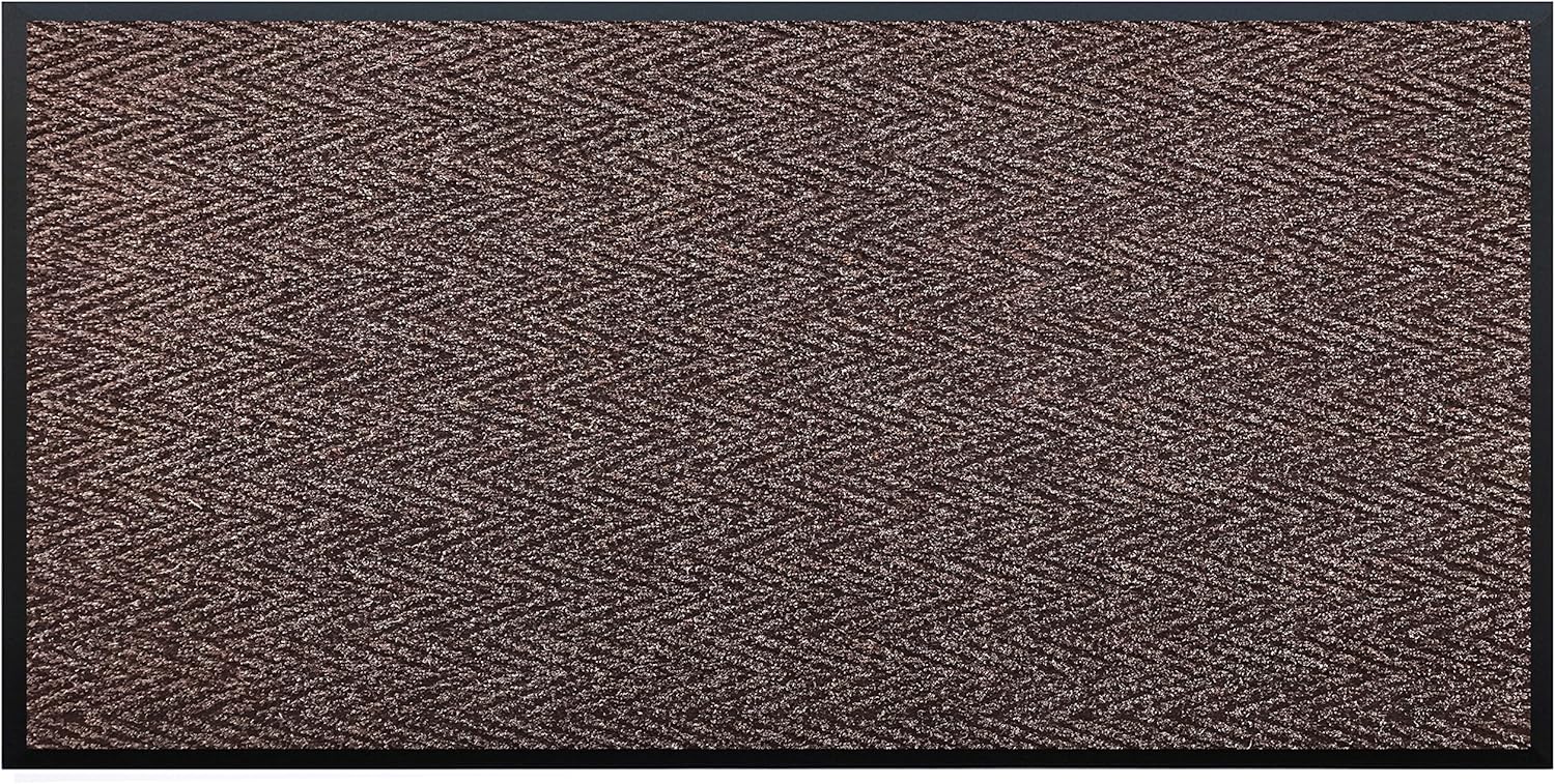 Home & More 103900306 Aztec Indoor/Outdoor Vinyl Backed Commercial Mat, Brown 3' x 6'