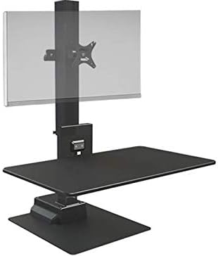 Ergotech Freedom Electric Stand, Includes Full Swivel/tilt E-Stand for one Computer Monitor Screen, Touch of a Button Height Adjustment, 88.2lbs Weight Capacity, VESA Compatible, Black