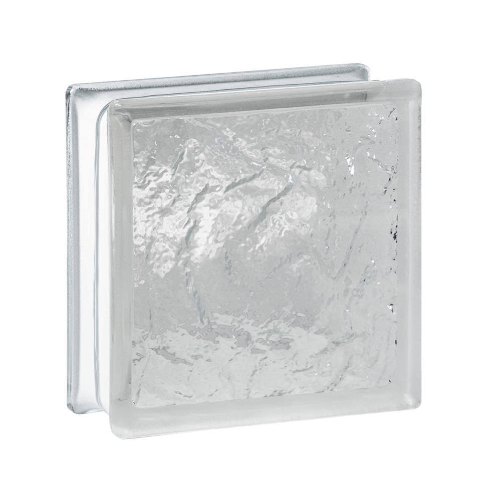 Seves 5.75 in. x 5.75 in. x 3.12 in. Ice Pattern Glass Block (10-Pack)