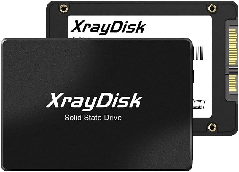 XrayDisk 1TB SSD with SLC Cache 3D NAND TLC M.2 2280 SATA III 6Gb/s Internal Solid State Drive SSD (Read/Write Speed up to 530/480 MB/s) 1000GB Compatible with Laptop & PC Desktop (1TB, A-Black) Pack of 2