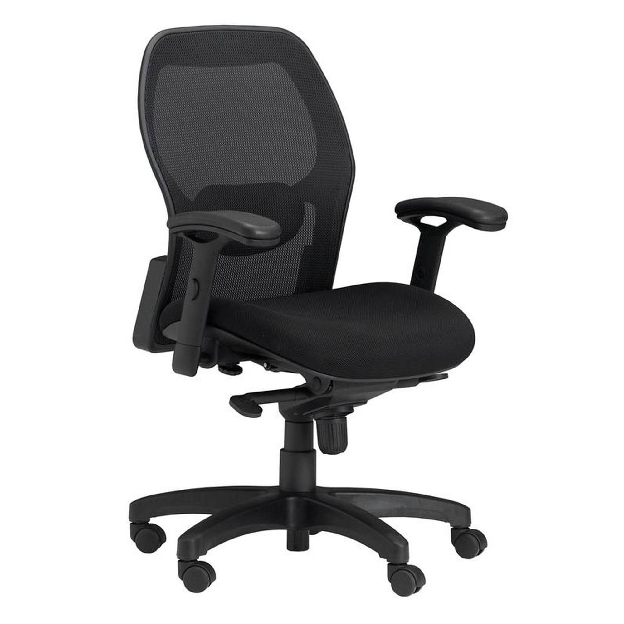 Mayline 3200 Mercado Series Mid-Back Mesh Chair, Black