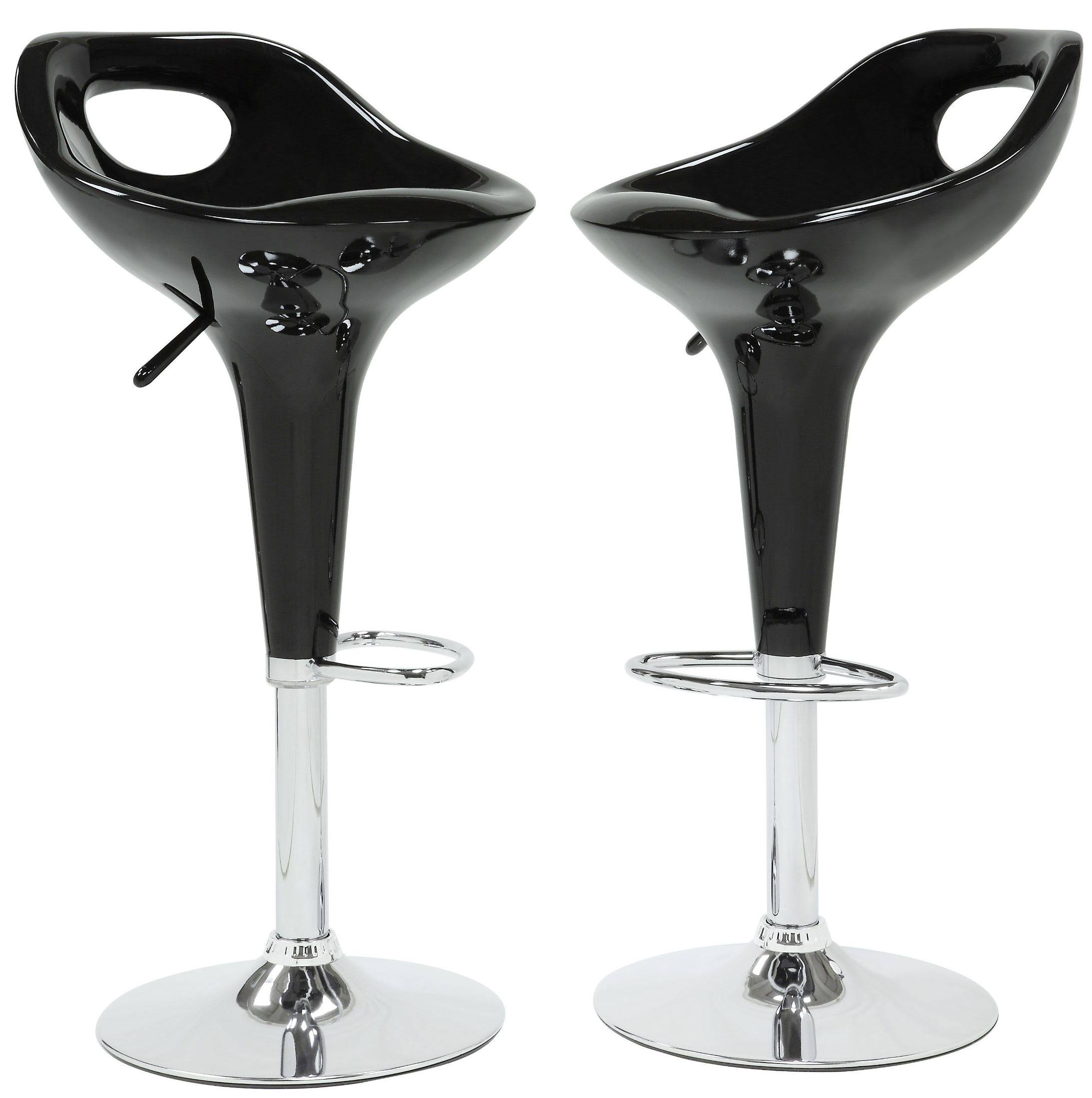 Homelegance 1147BLK Ride Black AirLift Swivel Stool Set of 2