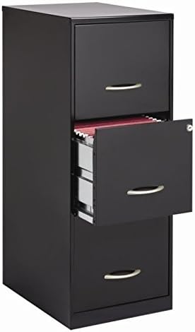 Cooper 3 Drawer Letter File Cabinet in Black