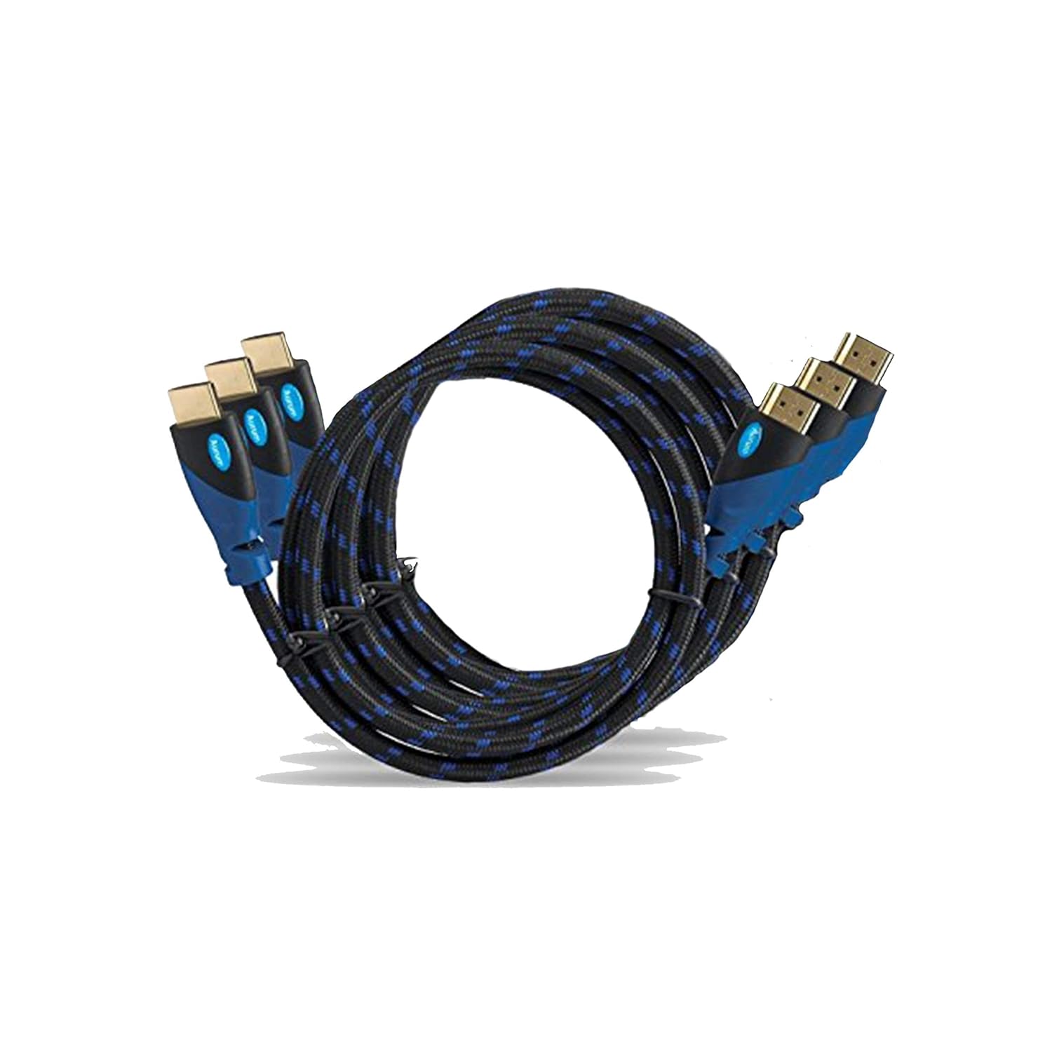 Aurum Ultra Series High-Speed HDMI Cable with Ethernet - Braided 1.5 Ft HDMI Cable Extender Supports 3D and Audio Return Channel up to 4k Resolution - Compatible with TV, PC, Laptops, PS3-5 Pack Pack of 2