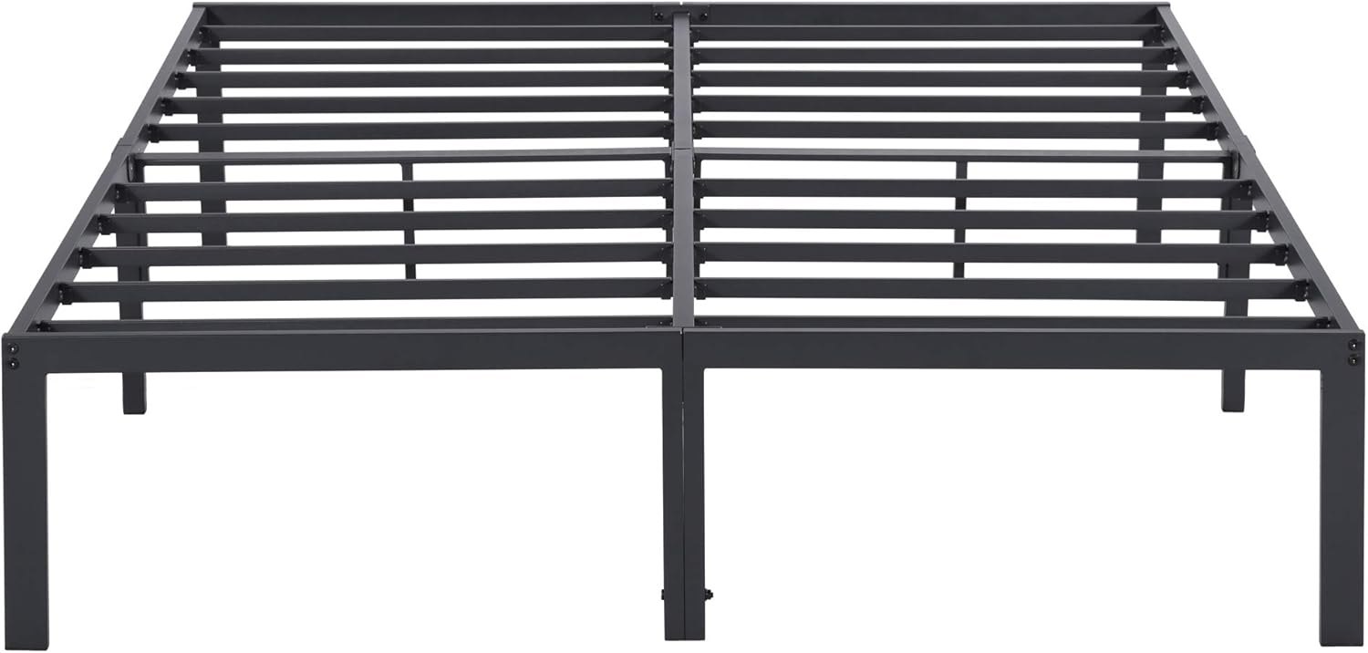 Sleeplace 16 inch Metal Platform Bed Frame,Black,Queen